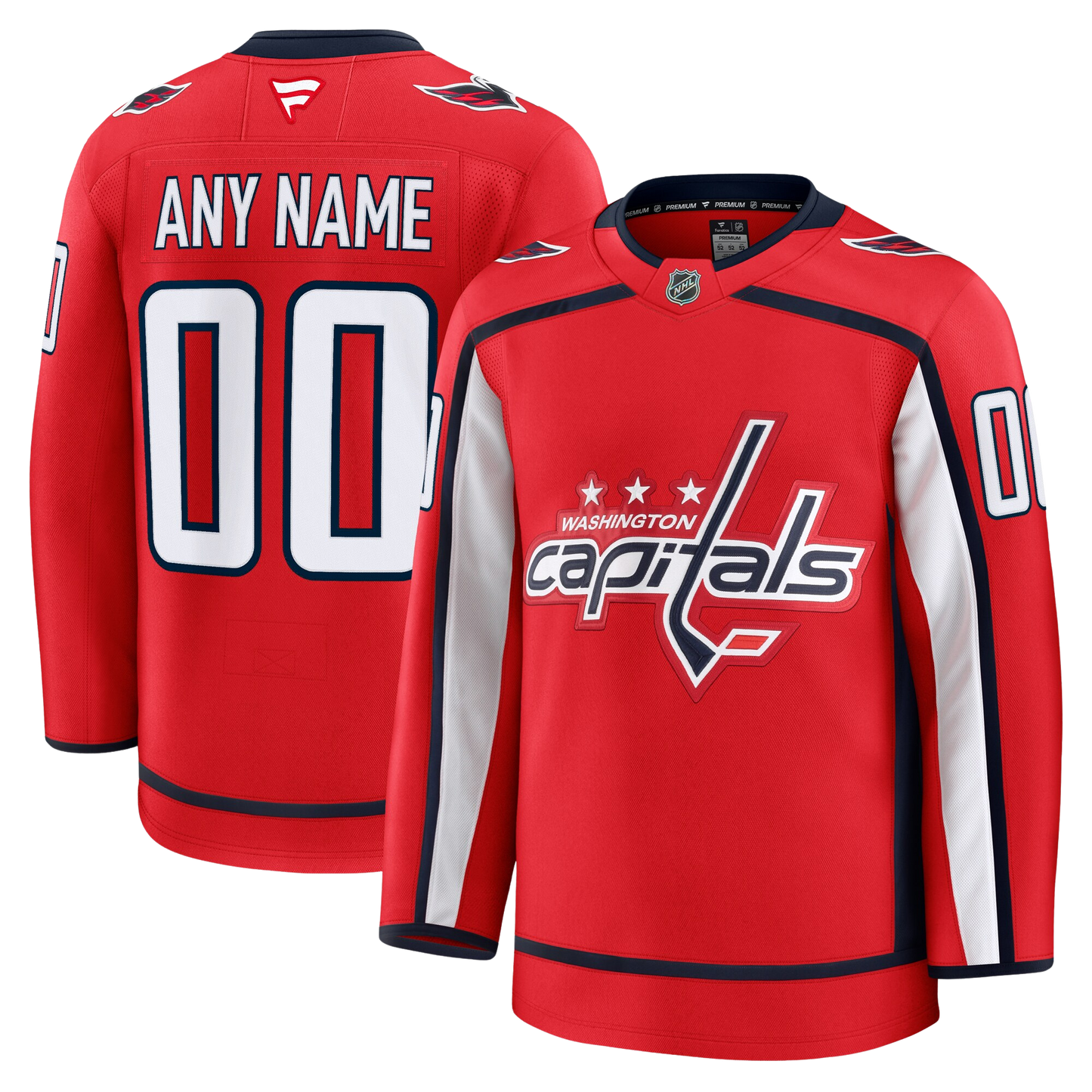 Customizable Washington Capitals 2024 Fanatics Premium Official NHL HOME Jersey