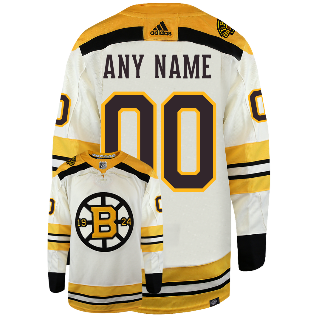 Customizable Boston Bruins Centennial Adidas Primegreen Authentic NHL Hockey Jersey