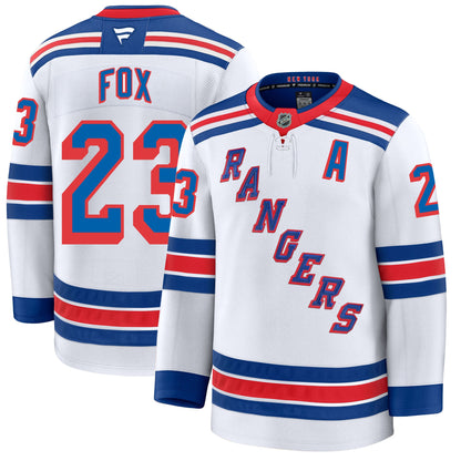 Adam Fox New York Rangers Fanatics Premium Away Jersey