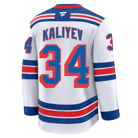 Arthur Kaliyev New York Rangers Fanatics Premium Away Jersey