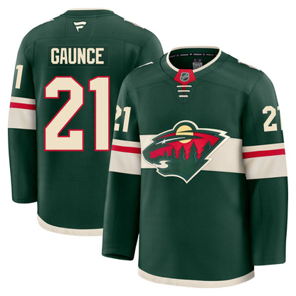 Brendan Gaunce Minnesota Wild Fanatics Premium Home Jersey