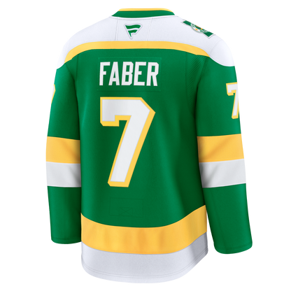 Brock Faber Minnesota Wild 2024 Fanatics Premium Official NHL THIRD ALTERNATE Jersey