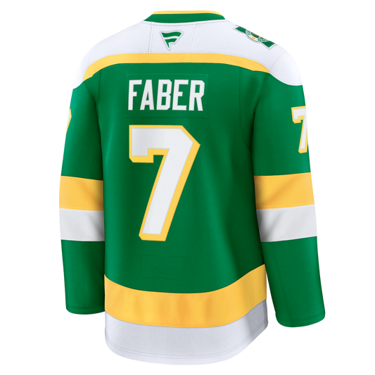 Brock Faber Minnesota Wild 2024 Fanatics Premium Official NHL THIRD ALTERNATE Jersey