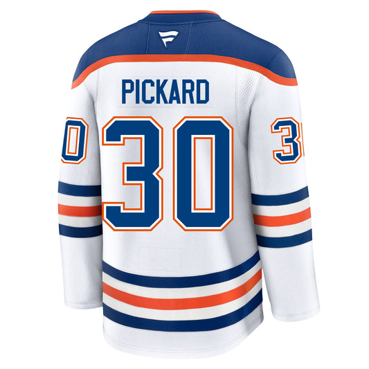 Calvin Pickard Edmonton Oilers Fanatics Premium Away Jersey
