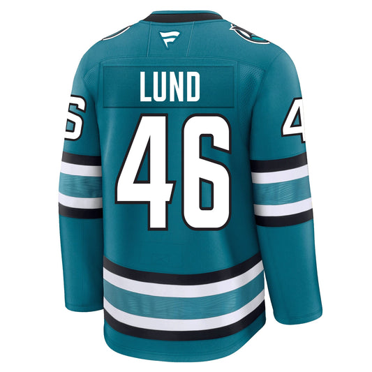 Cam Lund San Jose Sharks Fanatics Premium Home Jersey