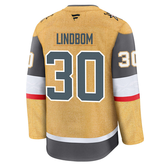 Carl Lindbom Vegas Golden Knights Fanatics Premium Home Jersey