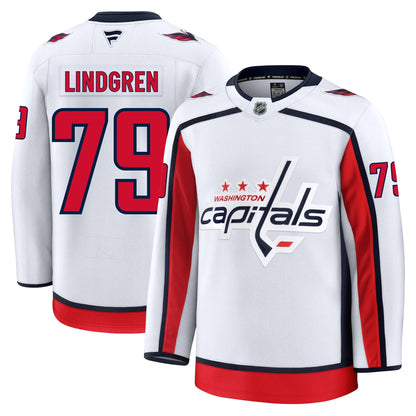 Charlie Lindgren Washington Capitals Fanatics Premium Away Jersey
