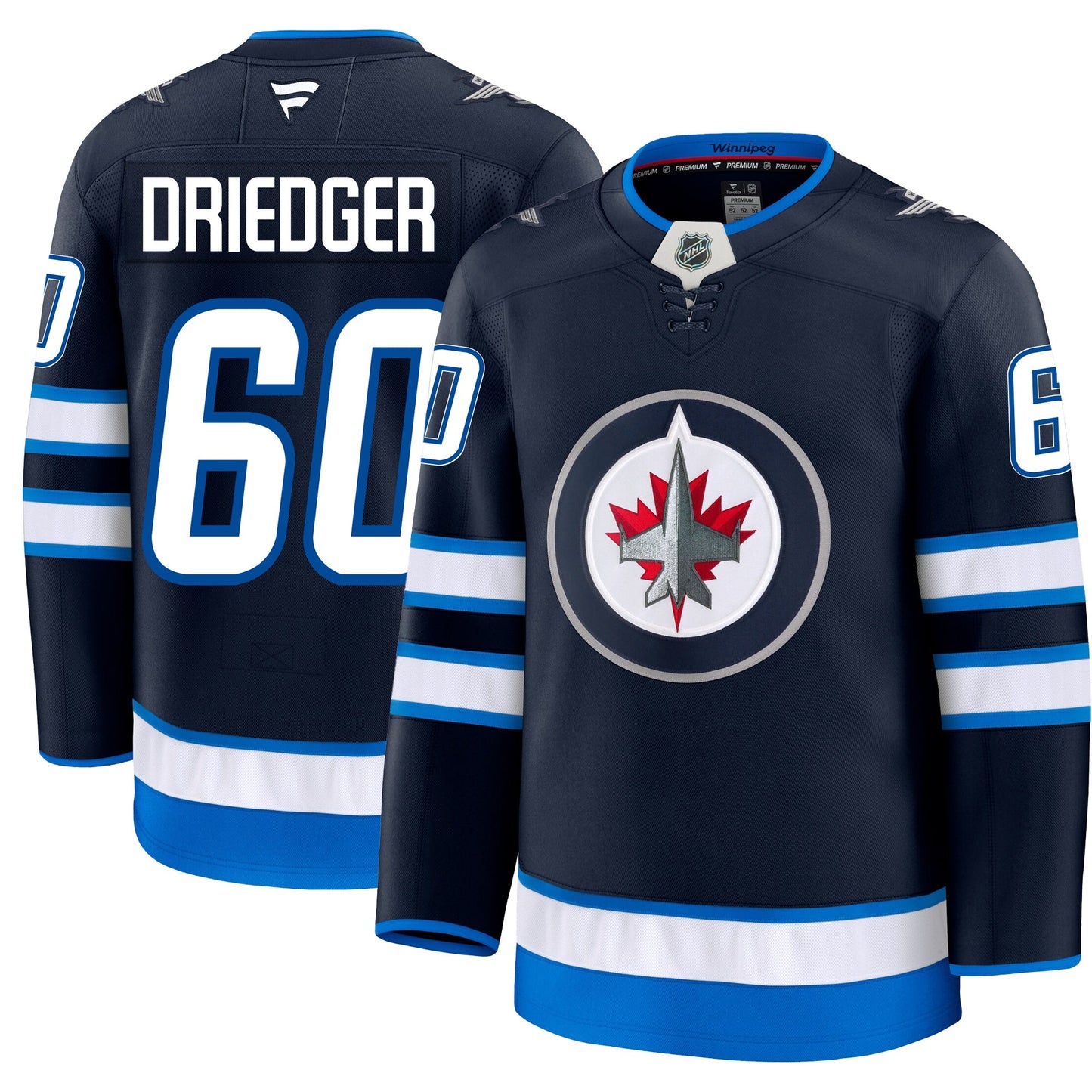 Chris Driedger Winnipeg Jets Fanatics Premium Home Jersey