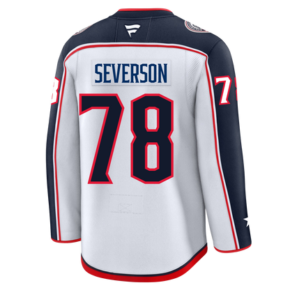 Damon Severson Columbus Blue Jackets Fanatics Premium Away Jersey