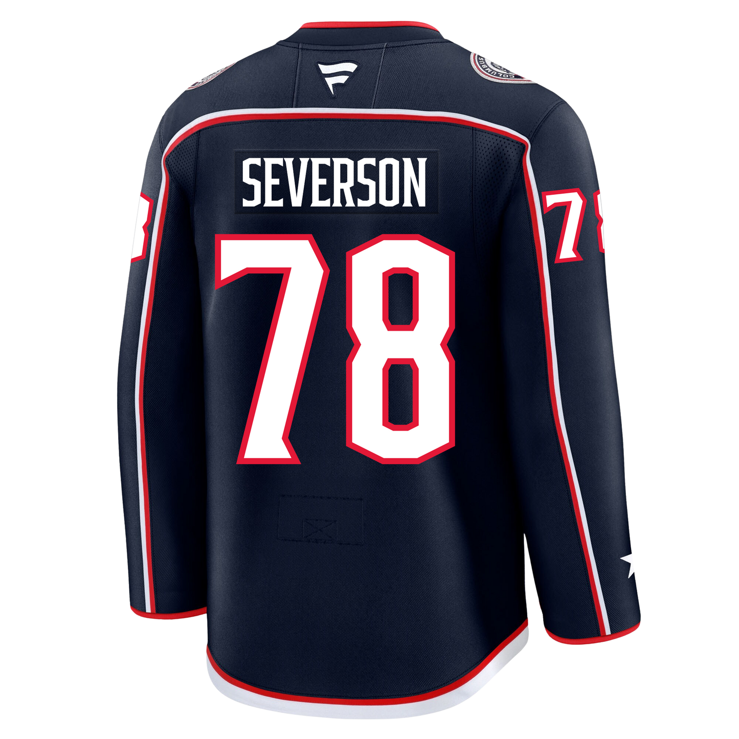 Damon Severson Columbus Blue Jackets Fanatics Premium Home Jersey