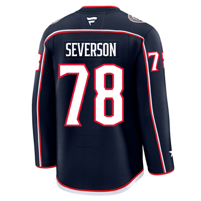 Damon Severson Columbus Blue Jackets Fanatics Premium Home Jersey