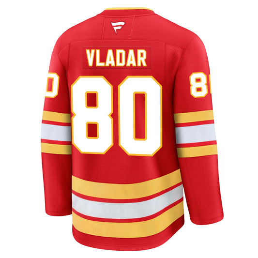 Dan Vladar Calgary Flames Fanatics Premium Home Jersey