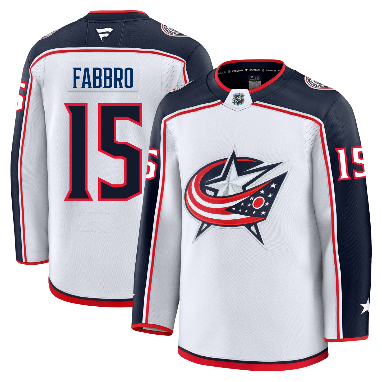 Dante Fabbro Columbus Blue Jackets Fanatics Premium Away Jersey