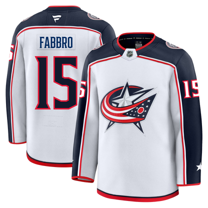 Dante Fabbro Columbus Blue Jackets Fanatics Premium Away Jersey