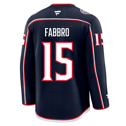 Dante Fabbro Columbus Blue Jackets Fanatics Premium Home Jersey