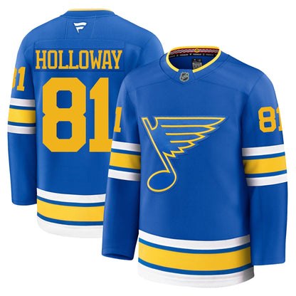 Dylan Holloway St Louis Blues Fanatics Home Premium Jersey