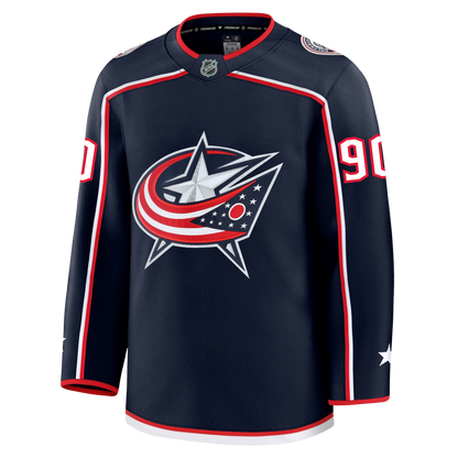 Elvis Merzlikins Columbus Blue Jackets Fanatics Premium Home Jersey