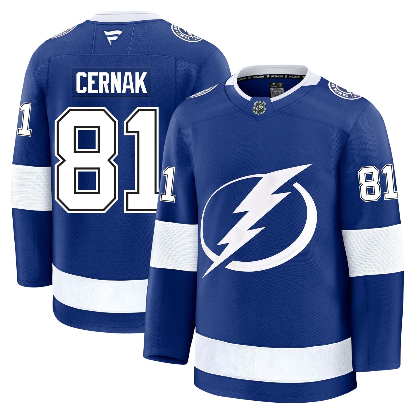 Erik Cernak Tampa Bay Lightning Fanatics Premium Home Jersey
