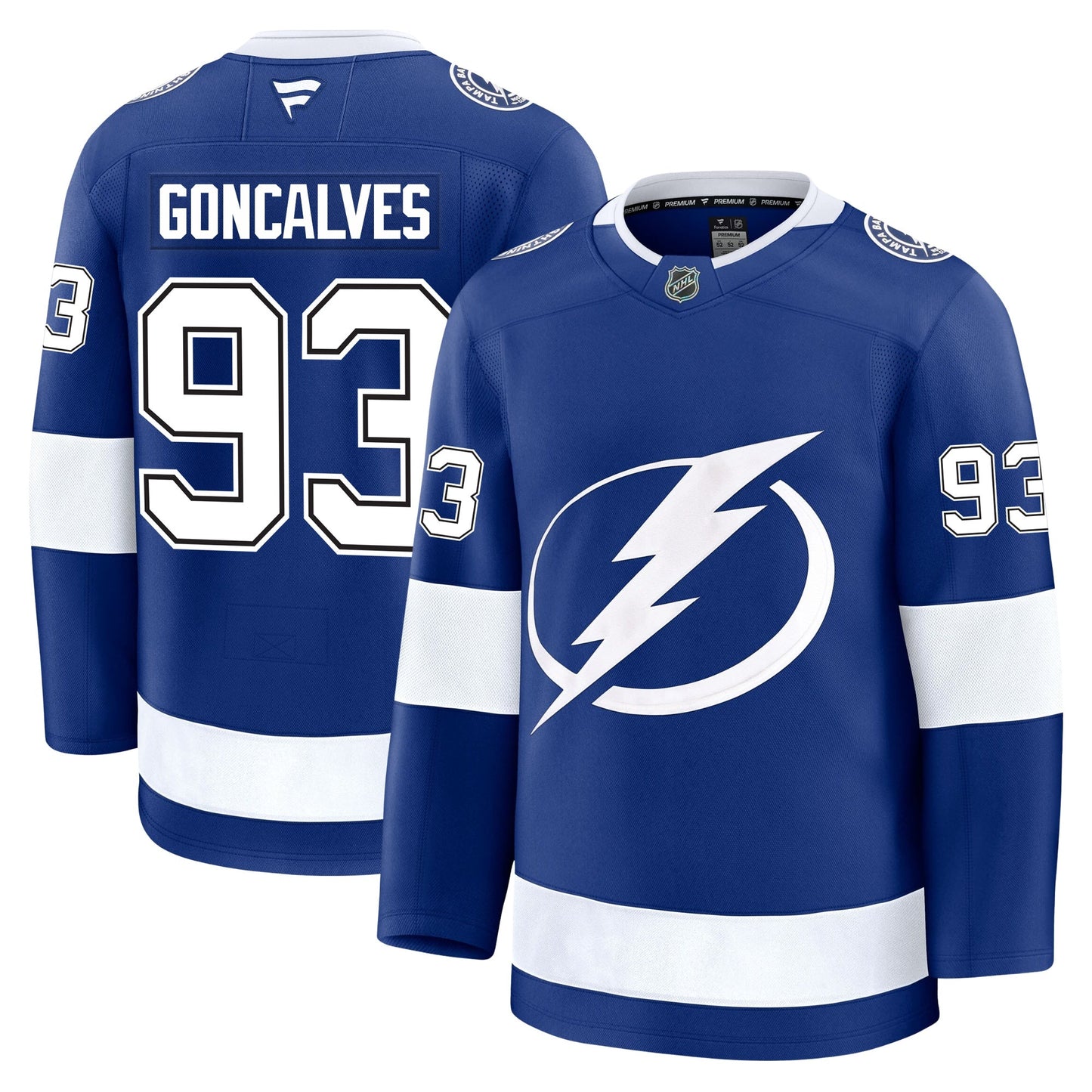 Gage Goncalves Tampa Bay Lightning Fanatics Premium Home Jersey