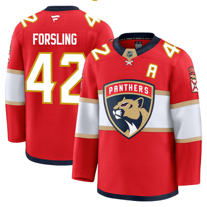 Gustav Forsling Florida Panthers Fanatics Premium Home Jersey