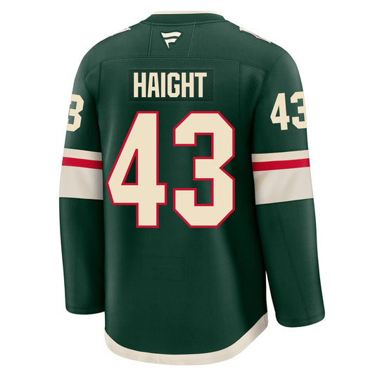 Hunter Haight Minnesota Wild Fanatics Premium Home Jersey