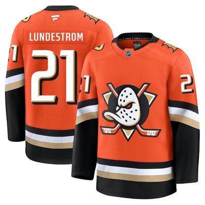 Isac Lundestrom Anaheim Ducks Fanatics Premium Home Jersey