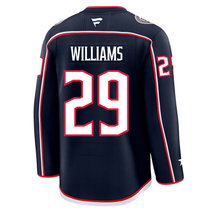 Jack Williams Columbus Blue Jackets Fanatics Premium Home Jersey