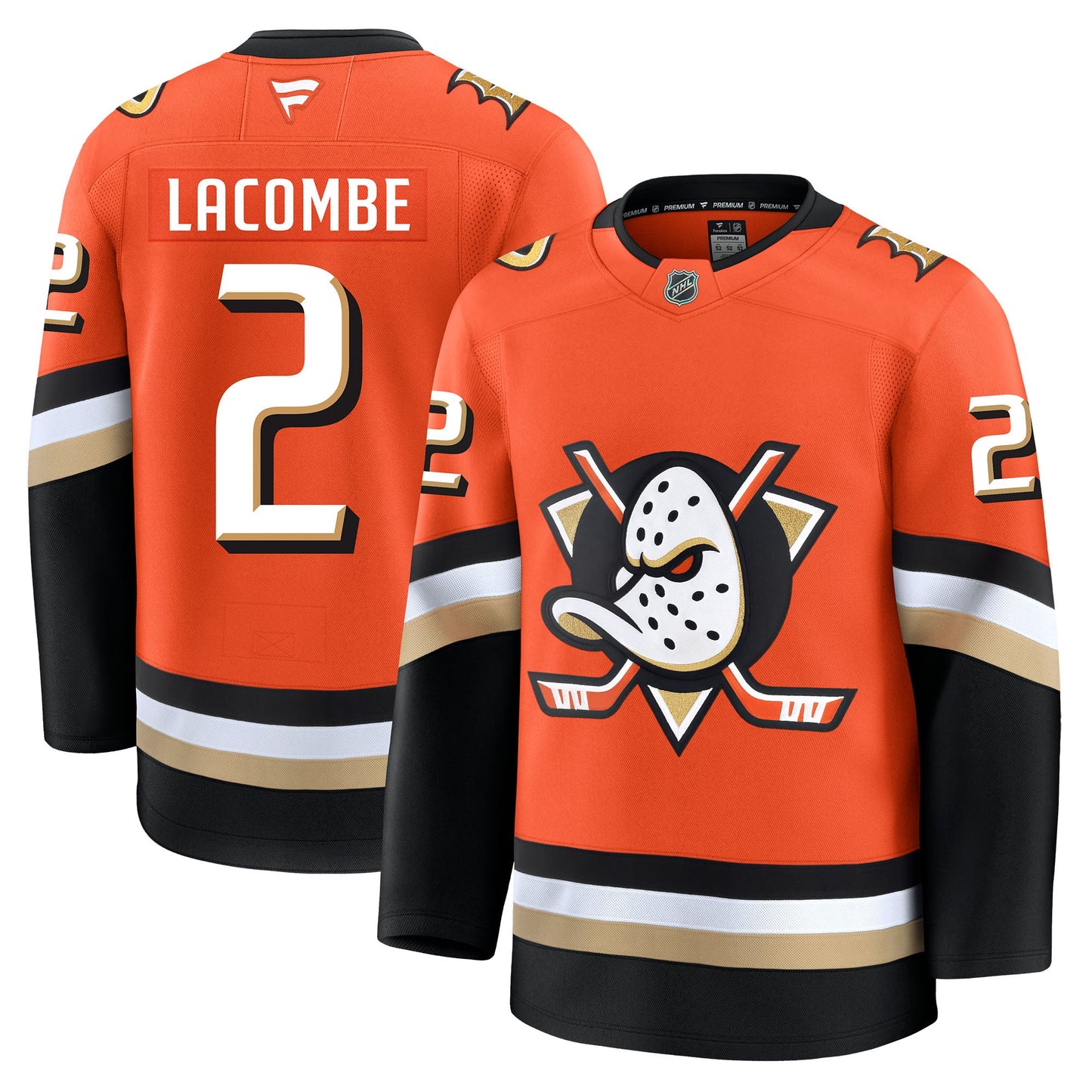 Jackson Lacombe Anaheim Ducks Fanatics Premium Home Jersey