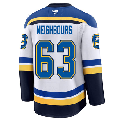 Jake Neighbours St. Louis Blues Fanatics Premium Away Jersey