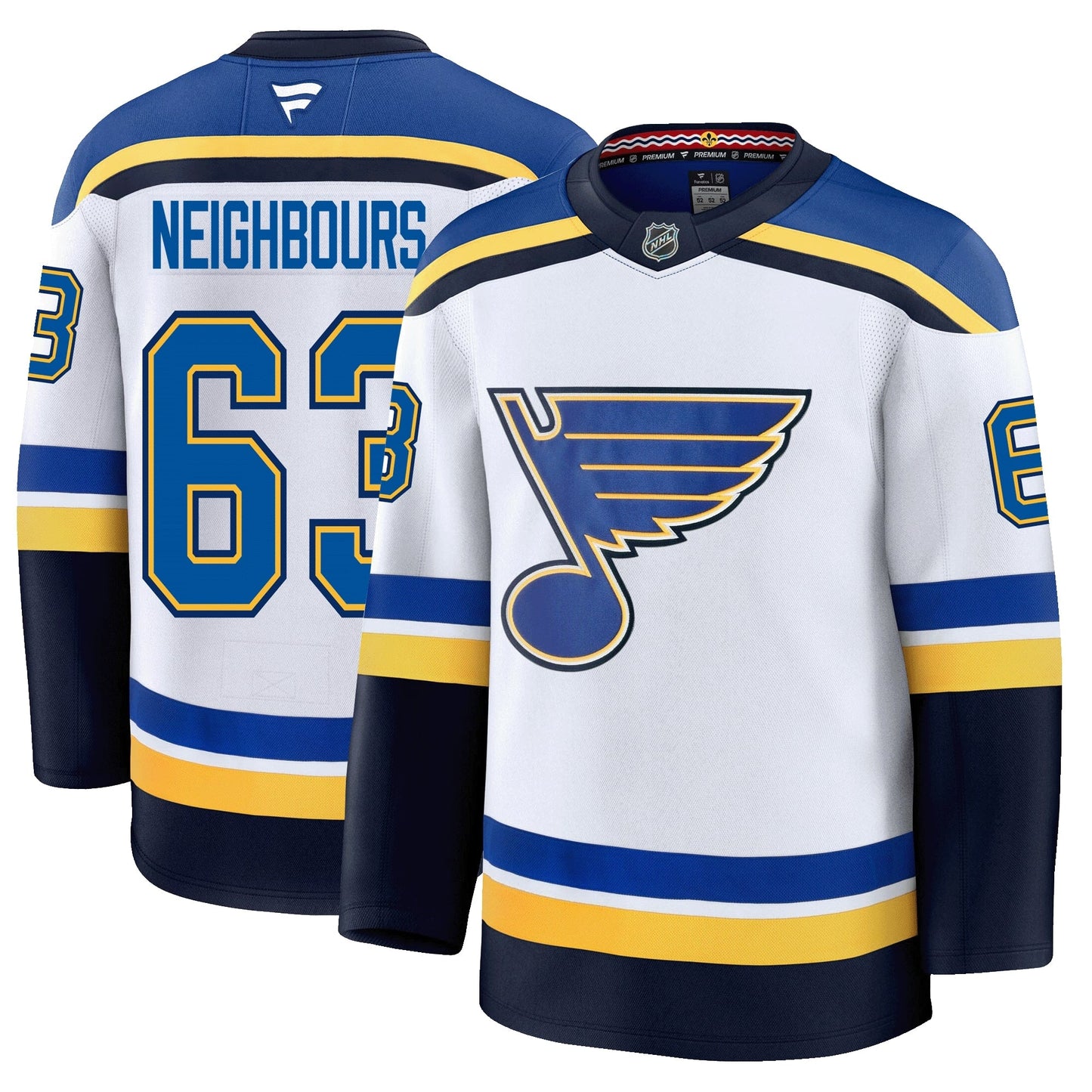 Jake Neighbours St. Louis Blues Fanatics Premium Away Jersey