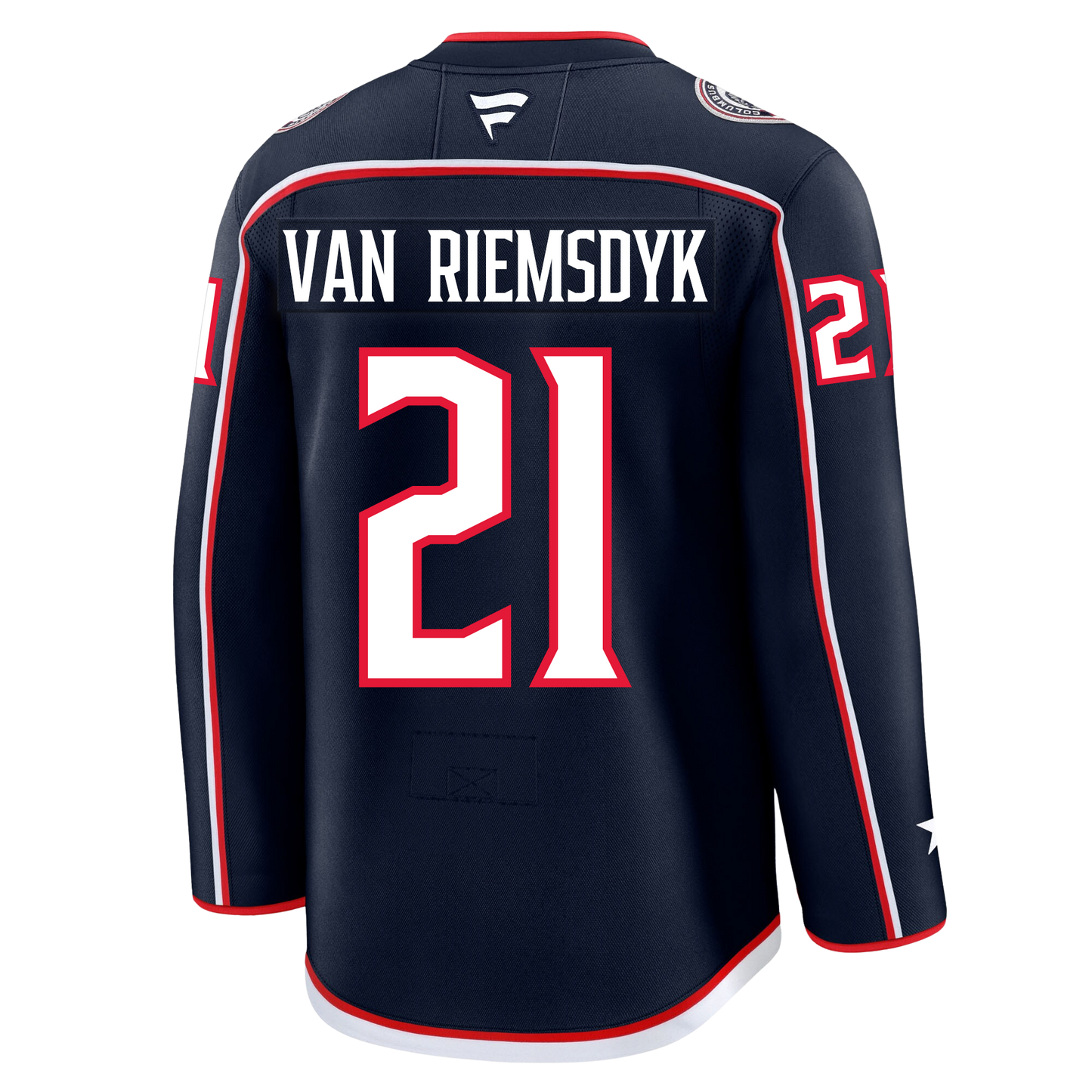 James Van Riemsdyk Columbus Blue Jackets Fanatics Premium Home Jersey