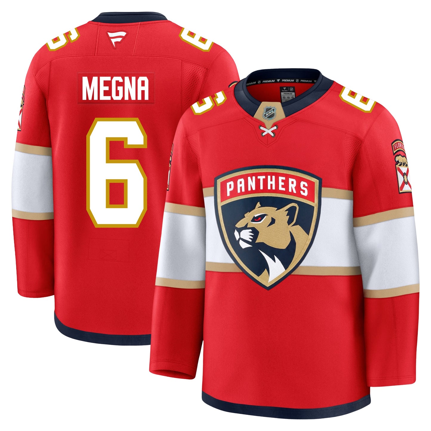 Jaycob Megna Florida Panthers Fanatics Premium Home Jersey