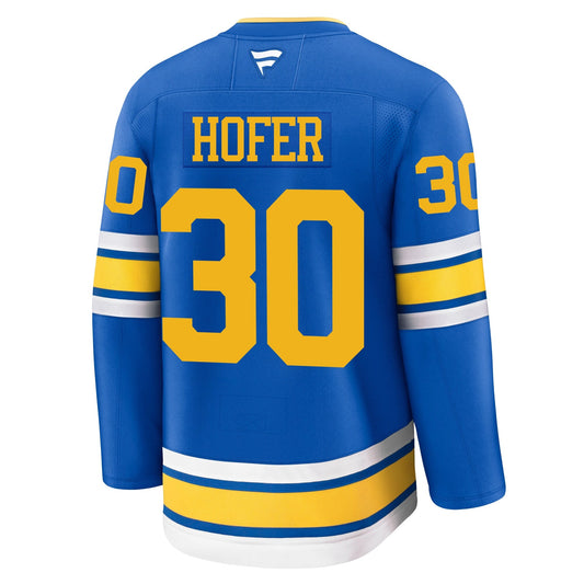Joel Hofer St Louis Blues Fanatics Home Premium Jersey