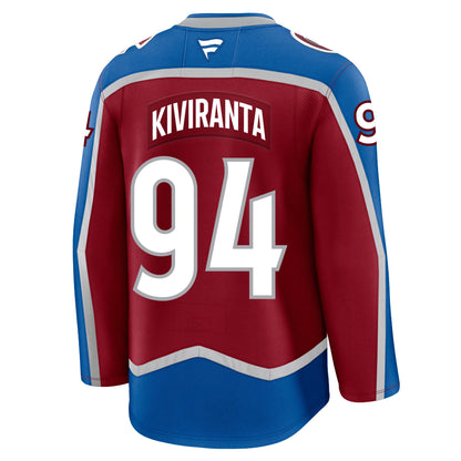Joel Kiviranta Colorado Avalanche Fanatics Premium Home Jersey