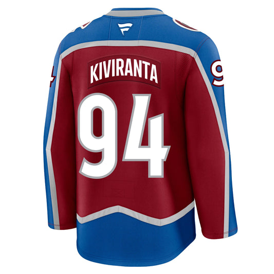 Joel Kiviranta Colorado Avalanche Fanatics Premium Home Jersey