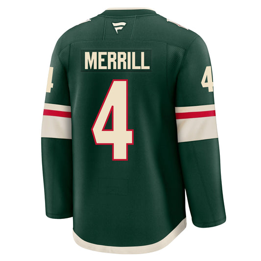 Jon Merrill Minnesota Wild Fanatics Premium Home Jersey