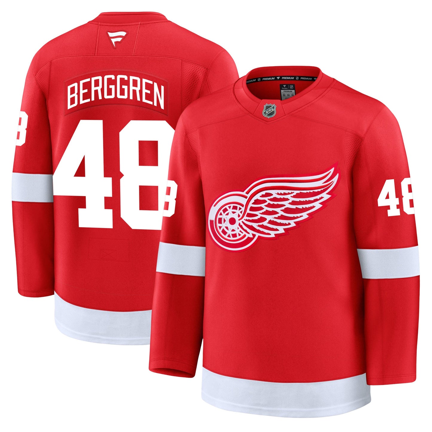 Jonatan Berggren Detroit Red Wings Fanatics Premium Home Jersey