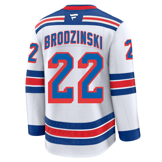Jonny Brodzinski New York Rangers Fanatics Premium Away Jersey