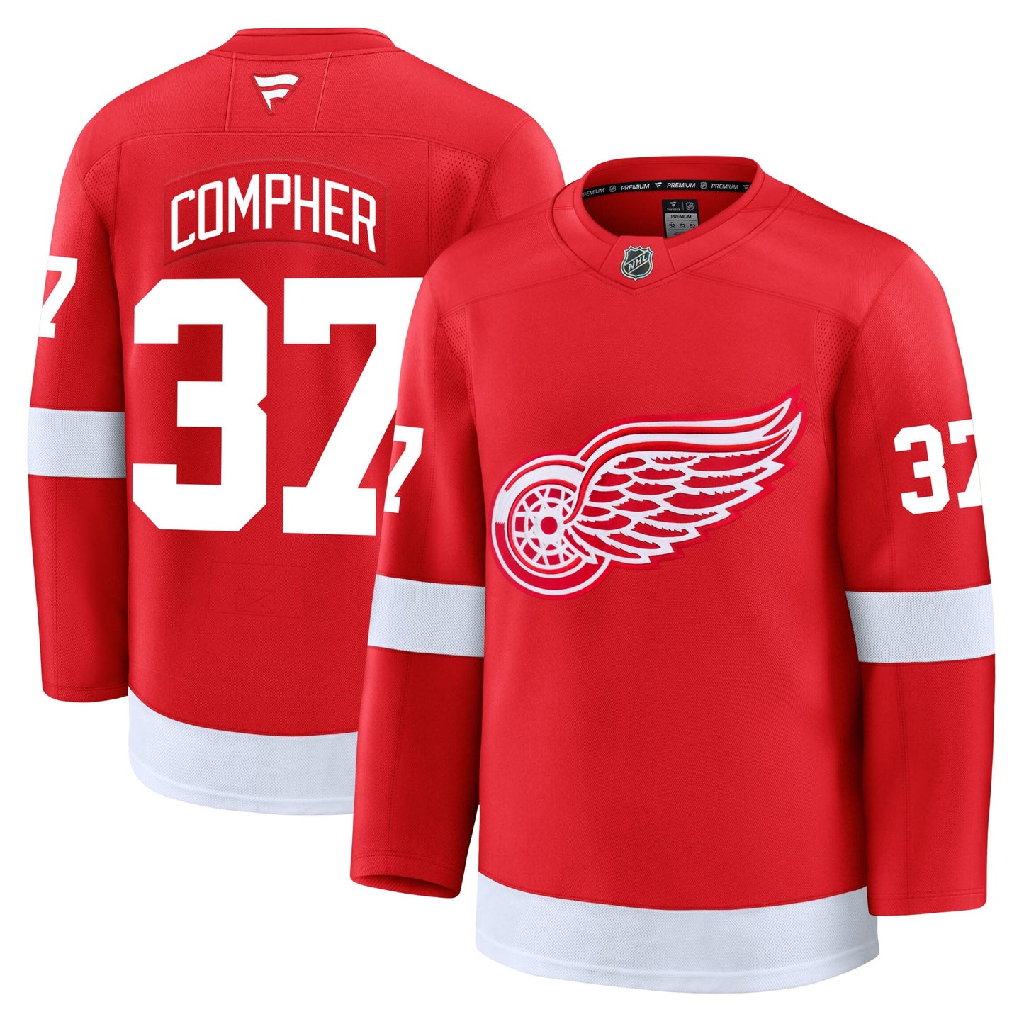 J.T. Compher Detroit Red Wings Fanatics Premium Home Jersey