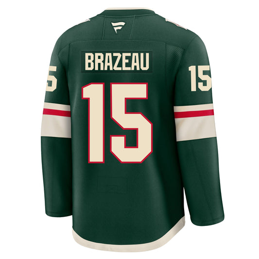 Justin Brazeau Minnesota Wild Fanatics Premium Home Jersey