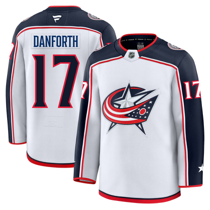 Justin Danforth Columbus Blue Jackets Fanatics Premium Away Jersey