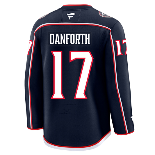 Justin Danforth Columbus Blue Jackets Fanatics Premium Home Jersey