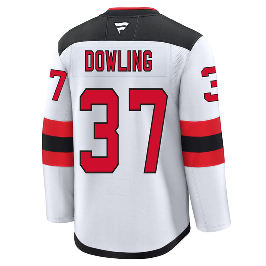 Justin Dowling New Jersey Devils Fanatics Premium Away Jersey