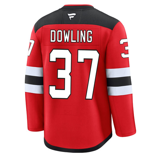 Justin Dowling New Jersey Devils Fanatics Premium Home Jersey