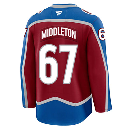 Keaton Middleton Colorado Avalanche Fanatics Premium Home Jersey