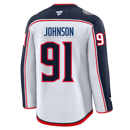 Kent Johnson Columbus Blue Jackets Fanatics Premium Away Jersey