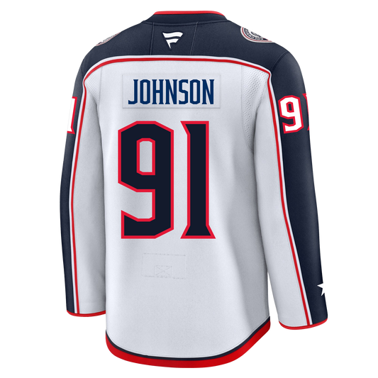 Kent Johnson Columbus Blue Jackets Fanatics Premium Away Jersey