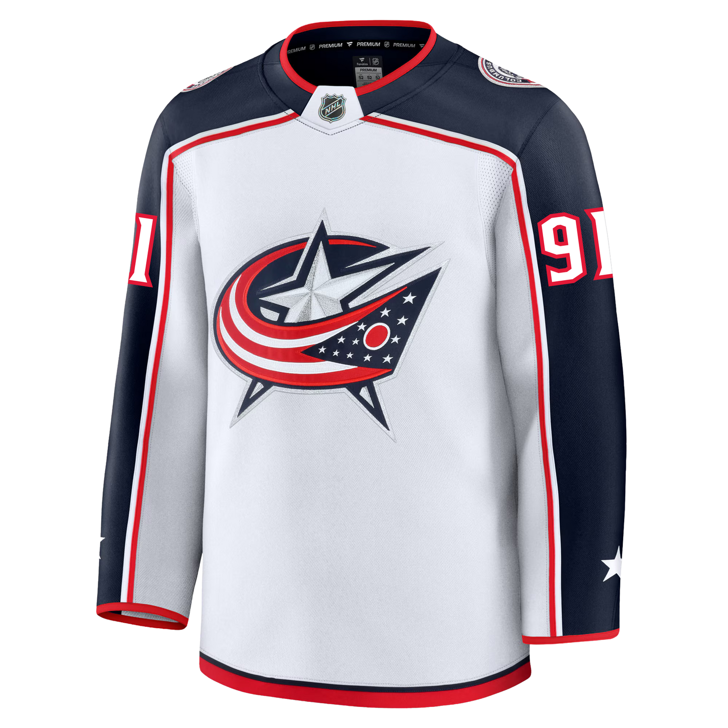 Kent Johnson Columbus Blue Jackets Fanatics Premium Away Jersey