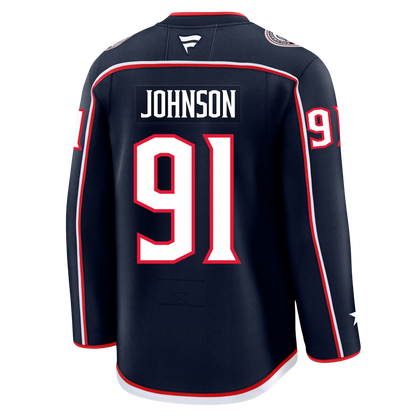 Kent Johnson Columbus Blue Jackets Fanatics Premium Home Jersey