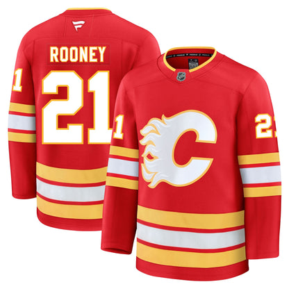 Kevin Rooney Calgary Flames Fanatics Premium Home Jersey